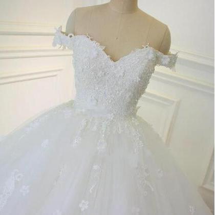 2018 White Full Lace Wedding Dresses Vintage..
