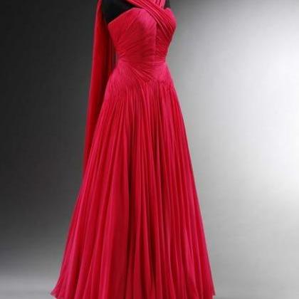 1950s Vintage Prom Dresses, Chiffon Evening..