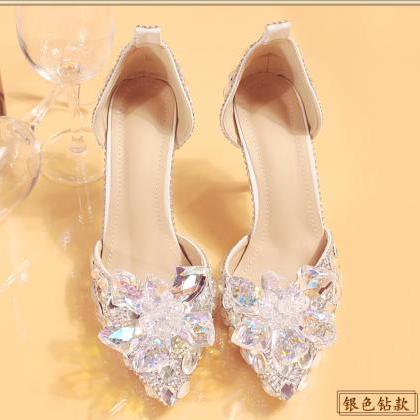 Women Shoes, Luxury Crystal Diamond..