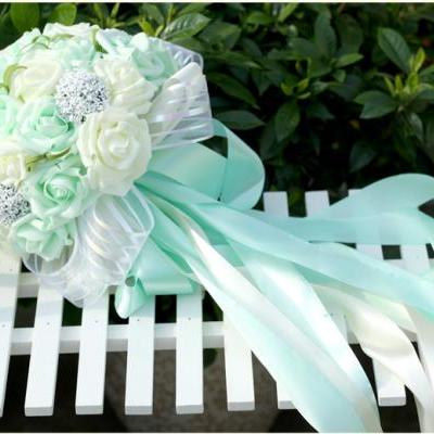 New Arrival Wedding Bouquet Handmade Flowers Light Green and Ivory Bridal Bouquet Wedding bouquets