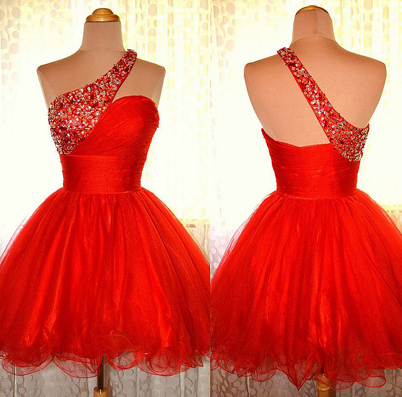 Cortos Real Pictures Red Cocktail Party Dresses Homecoming Dresses Short for Teenagers