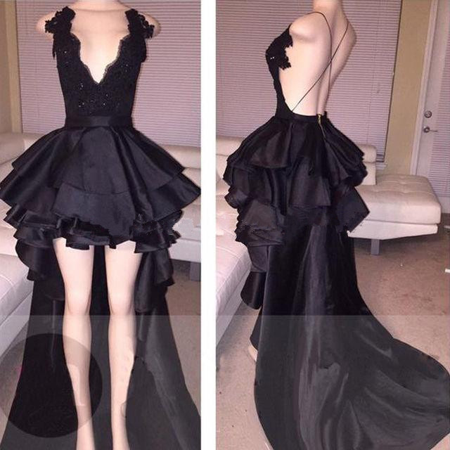 black dresses short in front long in back