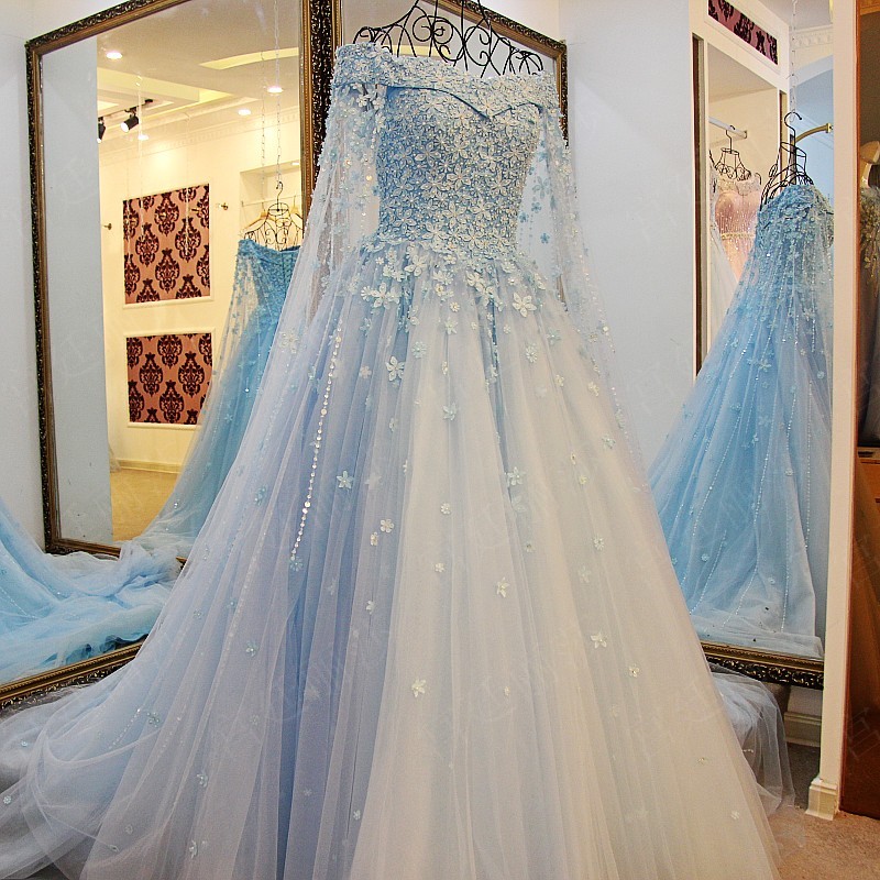 light blue victorian dress