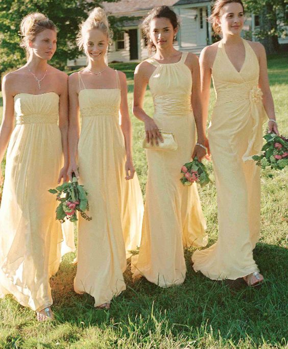 Yellow Bridesmaid Dresses