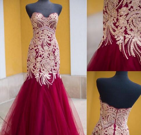 2018 Lace Mermaid Arabic Evening Dresses Sweetheart Beaded Tulle Prom Dresses Sexy Vintage Formal Party Gowns
