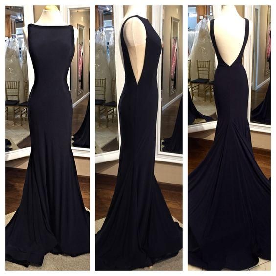 Backless Prom Dress,Fitted Prom Dress 