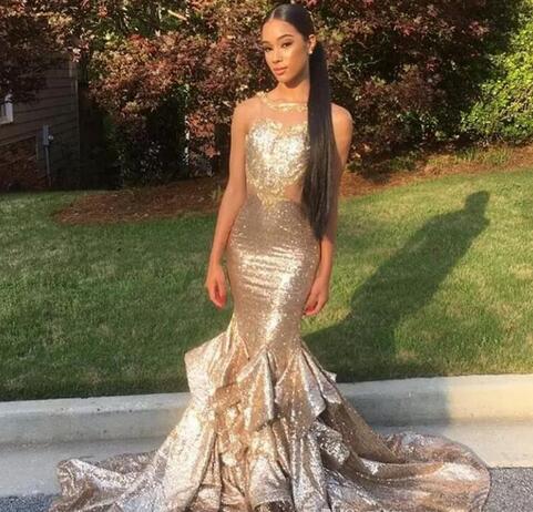 black champagne dress