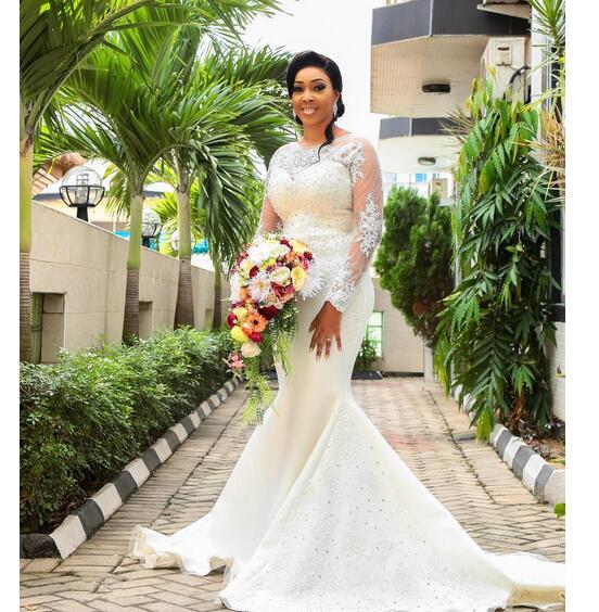 African Dubai Arabic Luxury 2018 Mermaid Wedding Dresses Lace