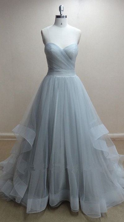 Real Picture Ball Gown Tulle Evening Dresses Sweetheart Prom Dresses Long Party Dress Formal Dress Vestidos