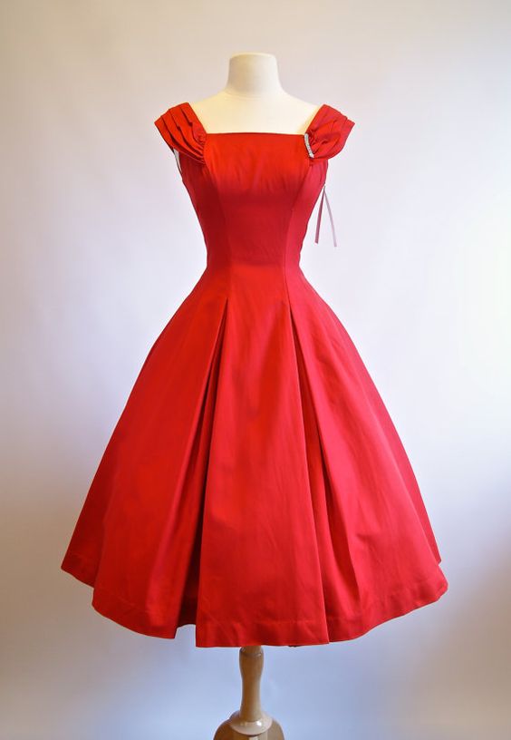 1950s Vintage Ball Gown Homecoming Dresses Red Mini Short Cocktail Dress Party Gowns Prom Dress