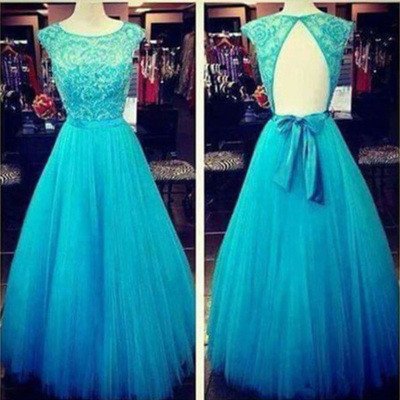 Blue Prom Dress,long Prom Dress,a-line Prom Dress,tulle Prom Dress,prom Gown