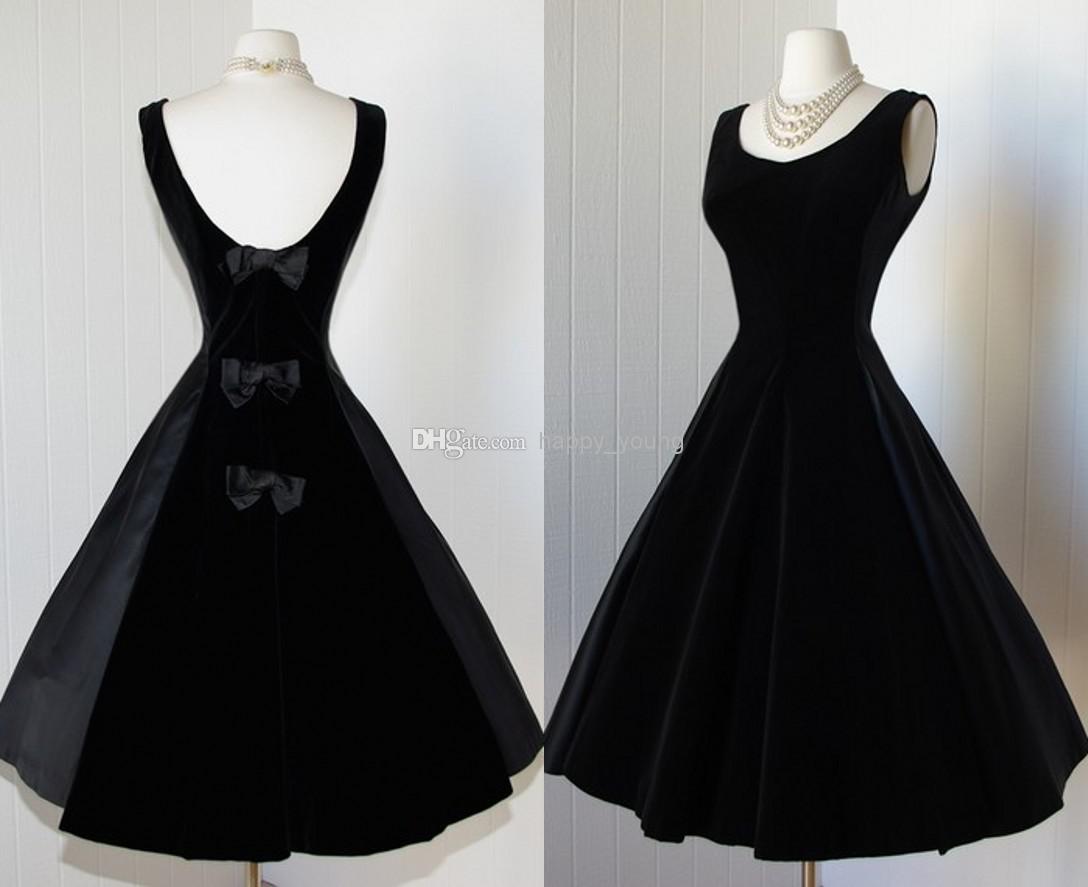 black 1950's dress