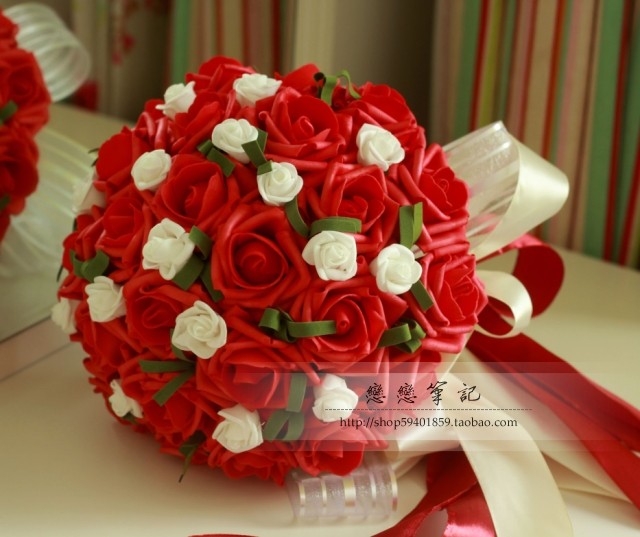 Arrival Wedding Bouquet Handmade Flowers Red Bridal Bouquet Wedding Bouquets