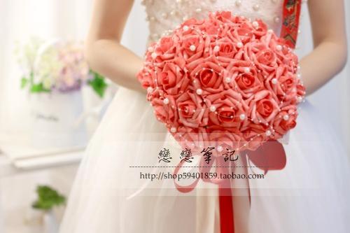 New Arrival Wedding Bouquet Handmade Flowers Peach Bridal Bouquet Wedding bouquets