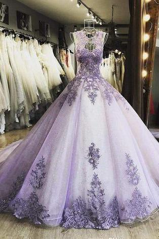 Design 2018 O-neck Sheer A-line Prom Dresses Lace Appliques Custom Online Special Occasion Party Gowns Beaded Rhinestone Formal Long