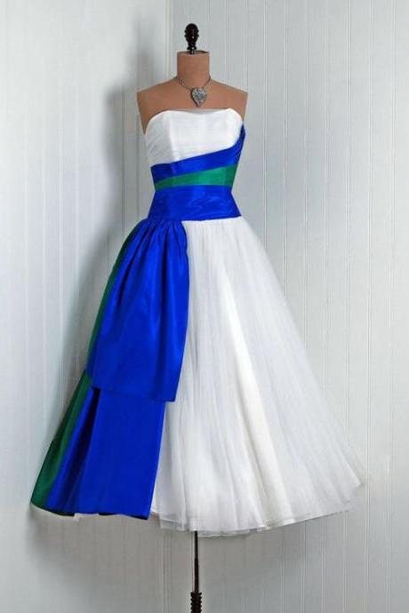 1950S Vintage Ball Gown Homecoming Dresses Strapless Mini Short Cocktail Dress Party Gowns Prom Dress