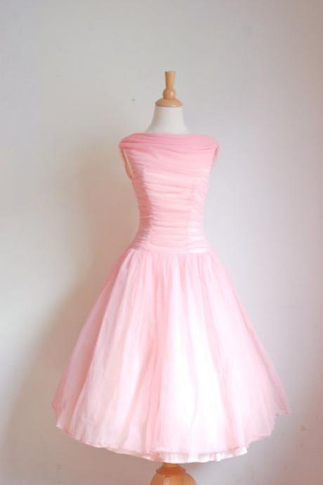 1950S Vintage Ball Gown Homecoming Dresses Light Pink Strapless Mini Short Cocktail Dress Party Gowns Prom Dress