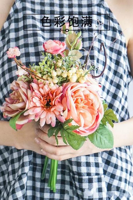 New Arrival Wedding Bouquet Handmade Flowers pink Bridal Bouquet Wedding bouquets