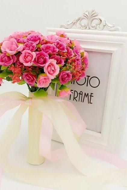 New Arrival Wedding Bouquet Handmade Flowers Pink Bridal Bouquet Wedding bouquets