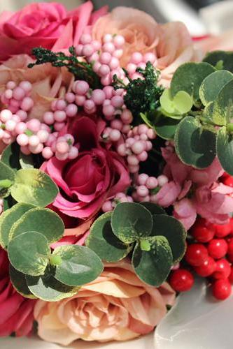 New Arrival Wedding Bouquet Handmade Flowers Pink with Berry Bridal Bouquet Wedding bouquets