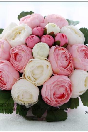 New Arrival Wedding Bouquet Handmade Flowers Pink and White Peony Bridal Bouquet Wedding bouquets 