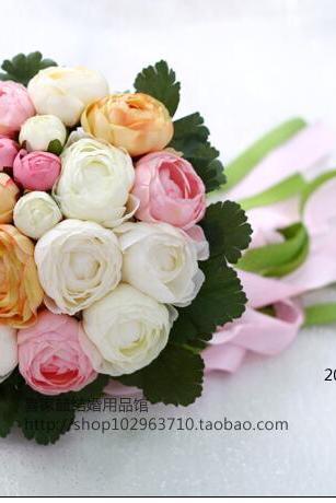 New Arrival Wedding Bouquet Handmade Flowers Pink White and Orange Bridal Bouquet Wedding bouquets