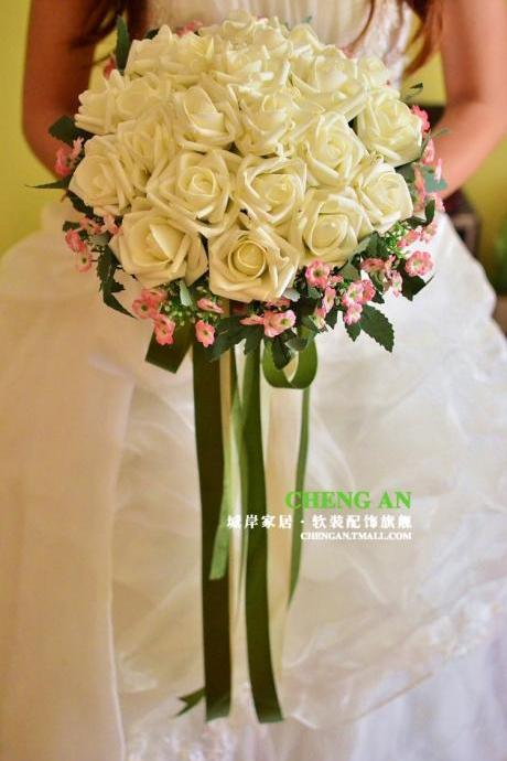 New Arrival Wedding Bouquet Handmade Flowers Ivory Bridal Bouquet Wedding bouquets